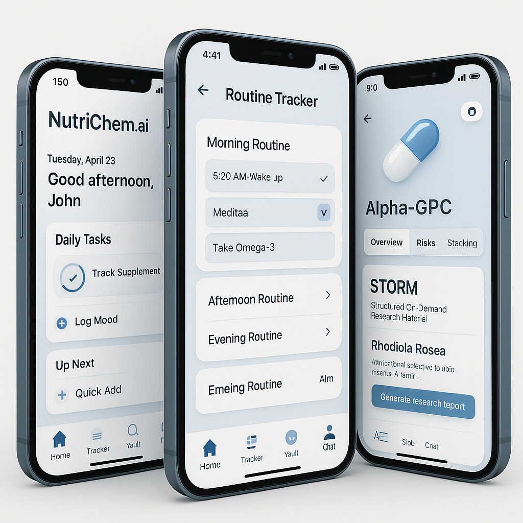 NutriChemAi App Interface Mockup